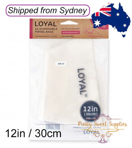 Loyal BIODEGRADABLE Piping Bags 12in 30cm Cake Decorating Buttercream 10 pack 