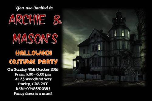 Invitations with Envelopes 70 Personalised Halloween Party Invites
