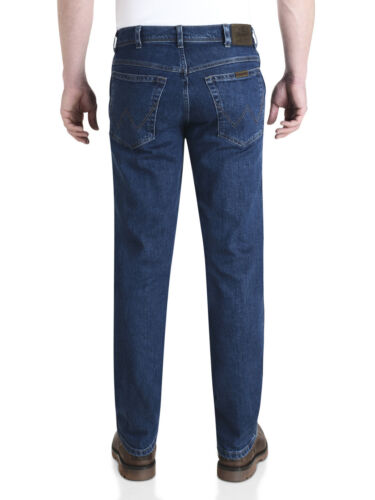 Wrangler Durable Stretch Denim Jeans Basic Regular Fit Darkstone Blue W10I23009