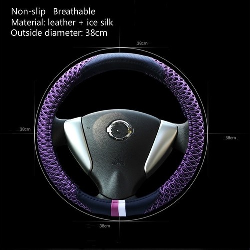 Car Steering Wheel Cover for Women Custom Non-slip Red Purple Black Steering Whe