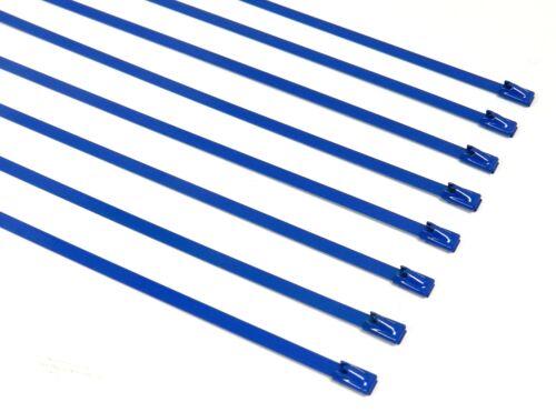 8/" UNIVERSAL STAINLESS STEEL CABLES ZIP TIES X4 BLUE