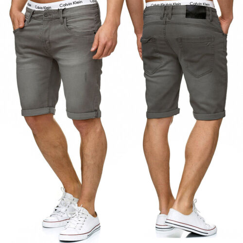 Indicode Hommes Jeans Shorts Court Denim Bermuda Pantalon Lin Cargo DETERIORE NEUF 