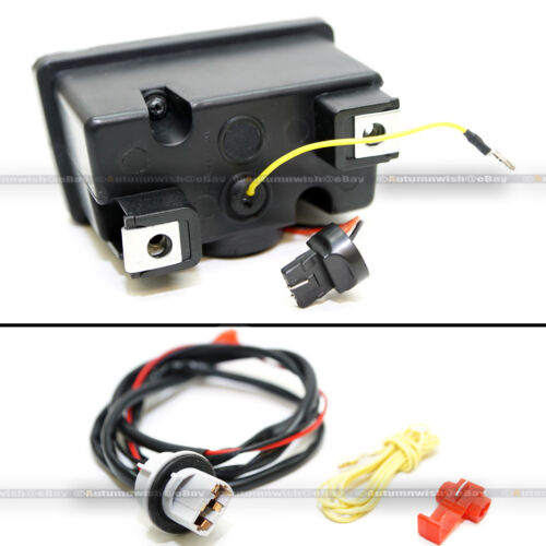 For 11-18 WRX Rear Lower Bumper LED Fog Light Brake Lamp W/ Harness Smoke Lens 