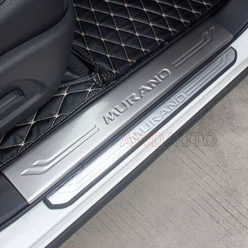 For Nissan Murano Accessory Car Inner Door Sill Kick Scuff Plate Protectors Trim 