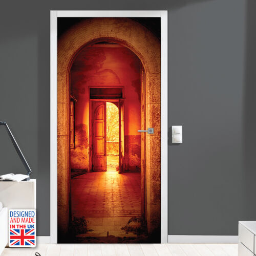 Villa Entrance Self-adhesive Door Mural Stickers with Standard UK Size 90cmWidth