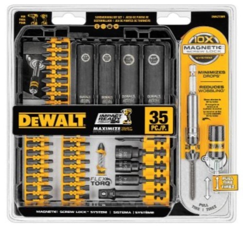 DEWALT FlexTorq 35-Piece Impact Driver Bit Set Dewalt Power Tool Accessories
