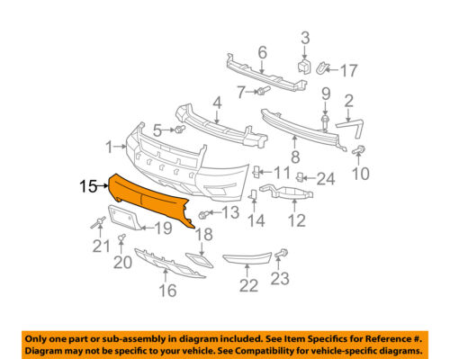 Chevrolet GM OEM 07-14 Suburban 1500 Front Bumper-Lower Cover 22858370 Silver 