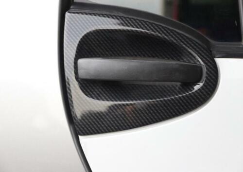 ABS Carbon Fiber Exterior Door Handle Bowl Cover Trim For Smart Fortwo 2009-2014