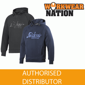 Snickers 2824 Flexiwork Work Camo Logo Hooded Sweatshirt