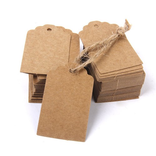 Geschenkaufkleber Geschenkanhanger Kraft Paper Leere Karte DIY GeschenkaG1Z5 2X