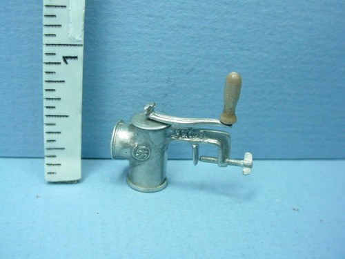 Dollhouse Miniature Meat Grinder Handcrafted Wood//Metal Jose Bolio 1//12th Scale