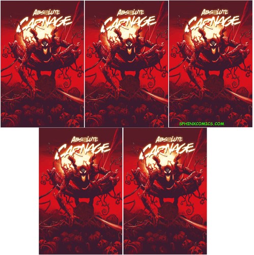 5X ABSOLUTE CARNAGE #1 RYAN STEGMAN COVERS LOT 5 DONNY CATES MARVEL COMICS 2019 Comics Collectibles