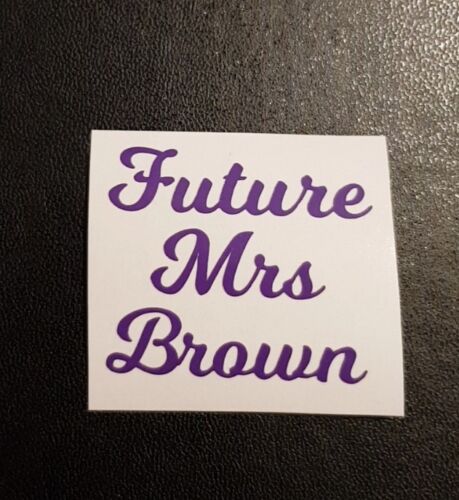 Personalised Sticker Future Mrs Wedding Hen Bride to Be for Wine Glitter Glass