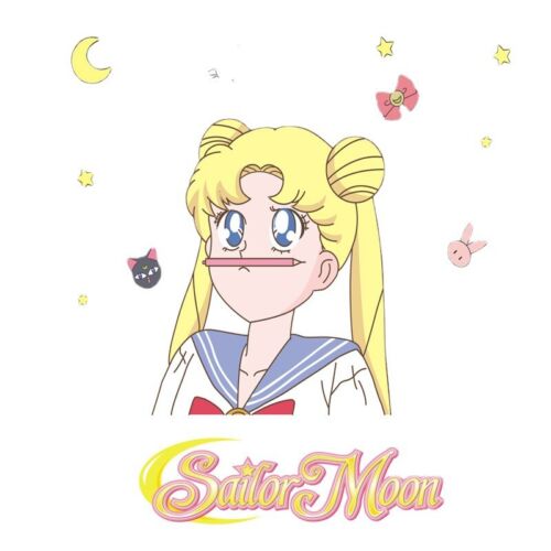 Large Sailor Moon Kawaii Cute Car Vinyl Anime Stickers Door Side Finder Decals