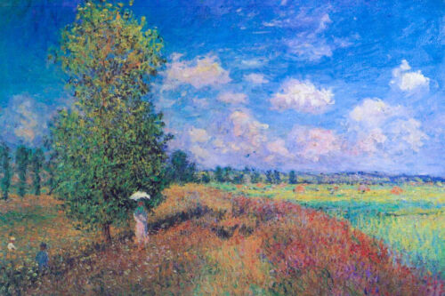 Claude Monet Summer Poppy Field 1875 Oil On Canvas French Impressionist Artist A 
