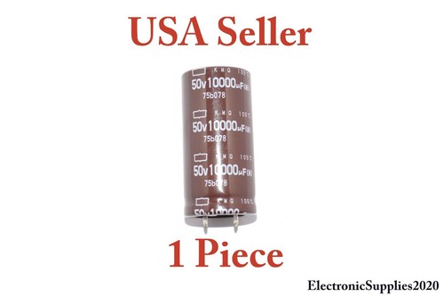 NEW 50V 10000uF 105℃ Nippon Capacitors Series 25x50mm USA Seller!!! KMQ
