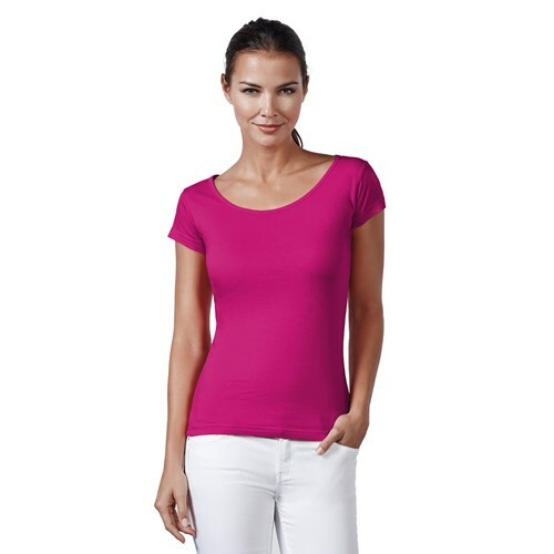 Neverless® Basic T-Shirt Damen Slim Fit Baumwolle einfarbig Weiter Rundhals