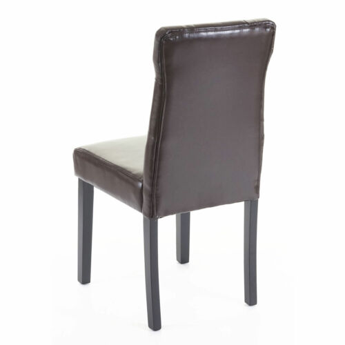 silla silas d comer cuero sintético marrón 2x silla de comedor hwc-e58 oscura piernas 