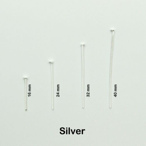 100x Headpins Jewellery Findings 16mm-40mm Silver Gold And More BUY 3 GET 3 FREE