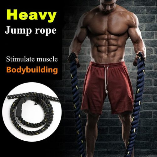 Jump Rope Heavy Weighted Skipping Fitness Crossfit Jumprope Boxing Workout Ropes 