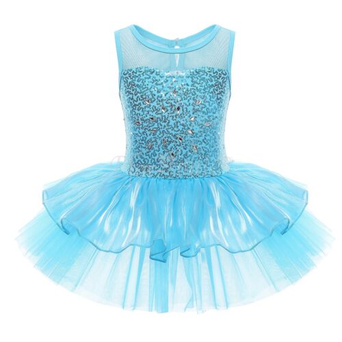Toddler Girls Gymnastic Ballet Dance Tutu Dress Leotard Skirt Princess Costume