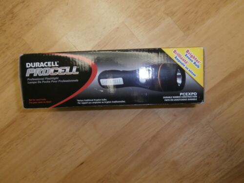 Duracell Procell Explorer Torch Rubber Flashlight w//Xenon Bulb,NOS