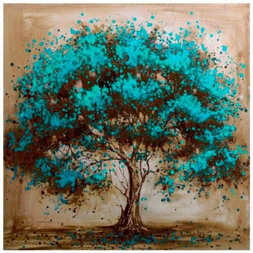 DIY 5D Blue Tree Diamond Painting Full Drill Embroidery Kits Arts Decors Gifts
