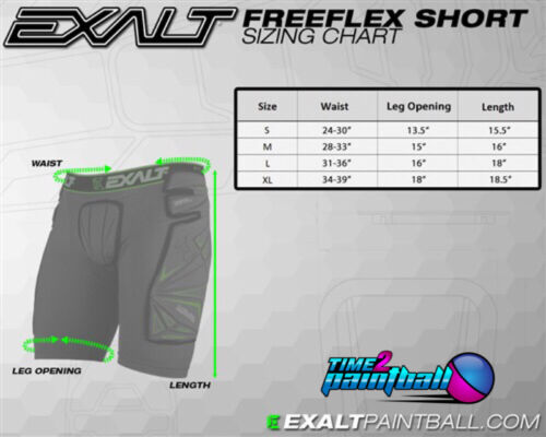 BLACK Paintball Pad Protection *FREE SHIP* Small Details about  / Exalt Freeflex Slide Shorts