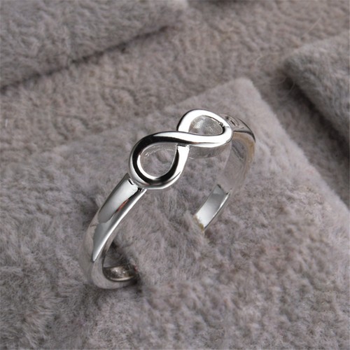 Mode argent Plaqué infinity Anneau Déclaration Bijoux Banquet Fête Accessoire