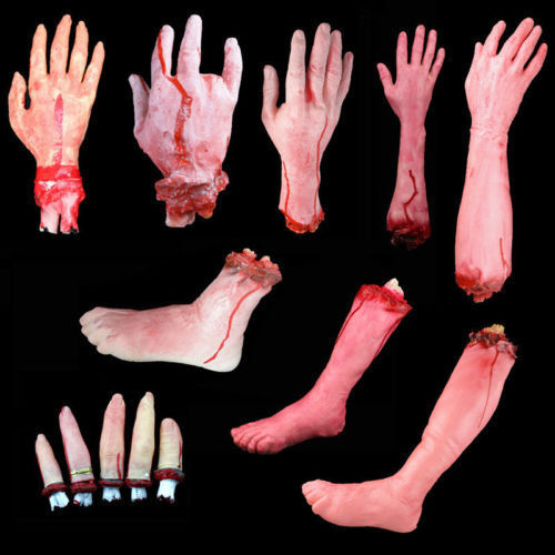 Halloween Horror Props Lifesize Bloody Hand Haunted Night Party Scary Decoration