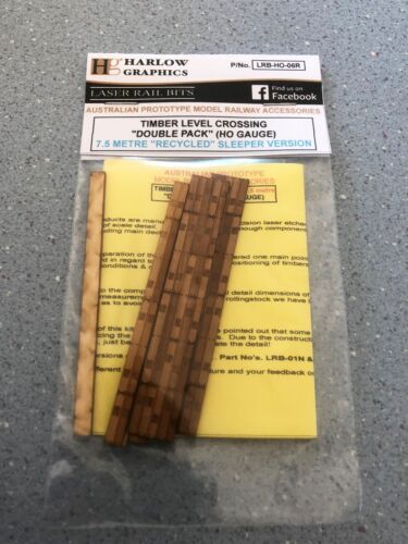 Pack LRB-HO-06R Timber Level Crossing Double Pack HO