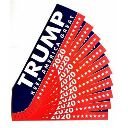 10pcs 2020 Donald Trump For President Make America Great Again Bumper Sticker