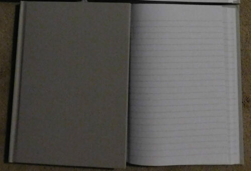 200 pages 100 sheets Grey A5 hardback lined pads