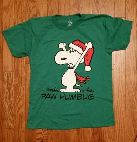 Details about  / NWT Boys Peanuts Snoopy Paw Humbug Holiday Christmas Shirt  Top T-Shirt Tee