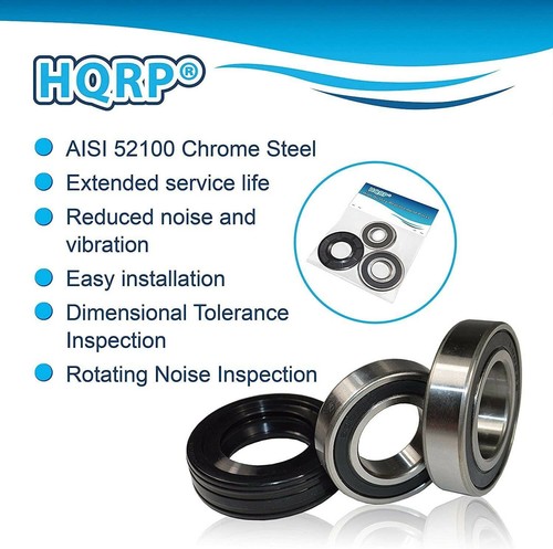 HQRP Bearing /& Seal Kit fits Samsung DC6200156A DC9714604A DC9716151A Washer Tub
