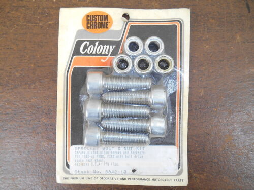 Colony/Custom Chrome Allen Head Pulley Bolts & Nuts 1980-86 Big Twin Harley 