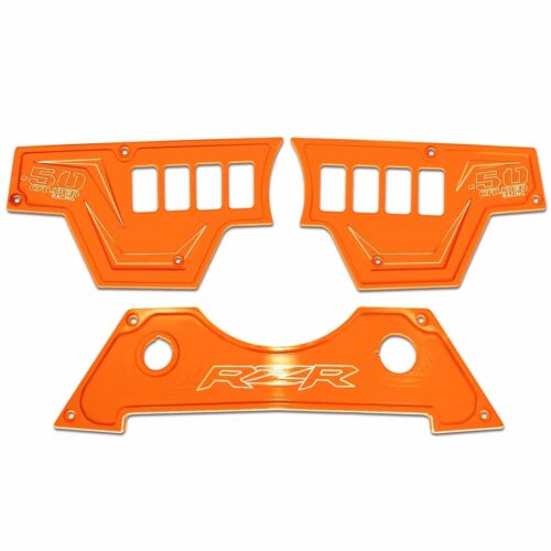 8 Switch Orange 3pc Dash Panel Polaris RZR XP1000 900S 2016 SXS 50 Cal Racing 