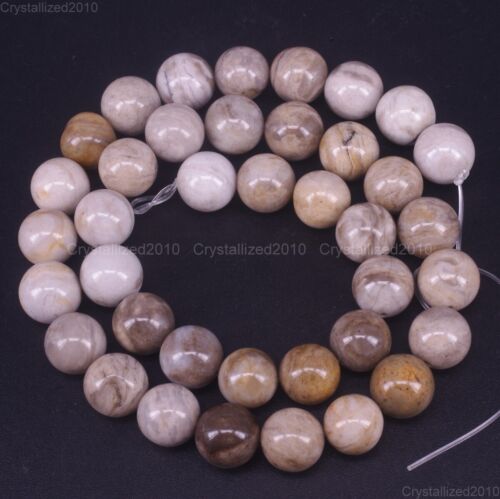 Natural Silver Leaf Jasper Gemstone Round Beads 4mm 6mm 8mm 10mm 12mm 15.5/"