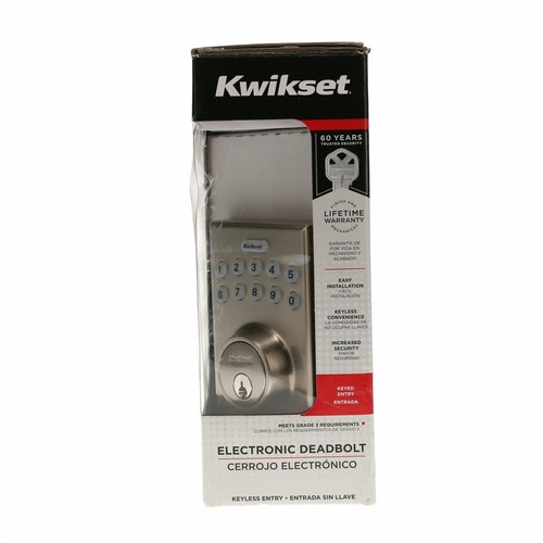 USE Kwikset Electronic Keypad Single Cylinder Deadbolt with 1 Touch Locking