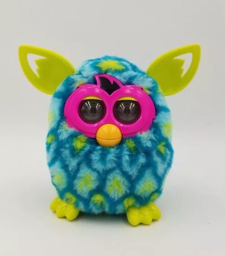 2012 2 Tone Teal Yellow /& Pink Peacock  Interactive Tested Works FURBY BOOM  19