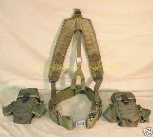 Y Suspenders GC 2 Ammo Pouchs US Military LC-2 ALICE Pistol Belt LARGE 