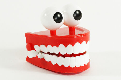 Wow dents Klapper Dentier pour élever Jouet hüpfendes dentition rouge//blanc