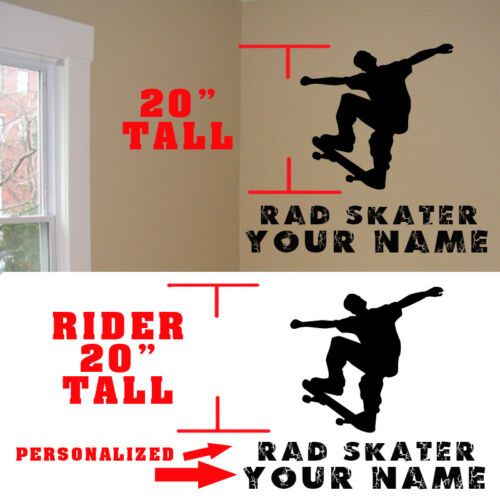 Skate Boys Room Decor,Personalized boys skater room,fathead style decal,skater 