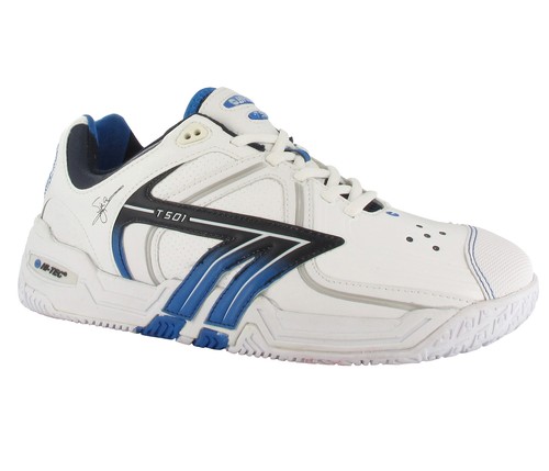 Hi-Tec T501 White Low Profile Court Tennis Mens Shoes Trainers UK7-12
