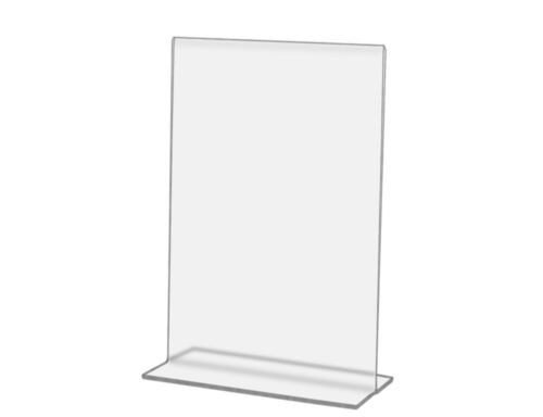 Frame 3.5/" x 5/" Bottom Load Sign Display Holder Counter Table Top Clear Acrylic