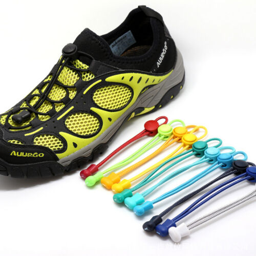 Hot Elastic No Tie Locking Shoelaces Trainer Running Athletic Sneaks Shoelaces