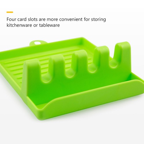 KITCHEN UTENSIL SPOON HOLDERS FORK SPATULA RACK SHELF ORGANIZER LID REST PAD 34