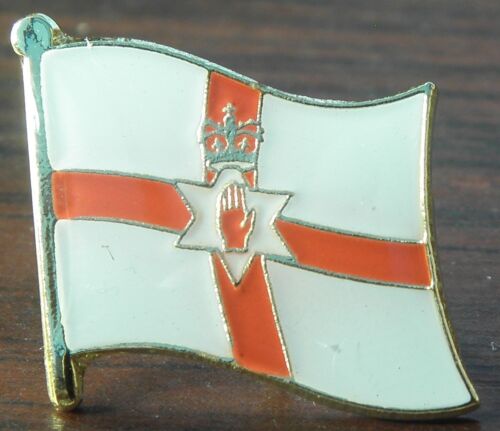 Northern Ireland Country Flag Lapel Hat Cap Tie Pin Badge Red Hand of Ulster 