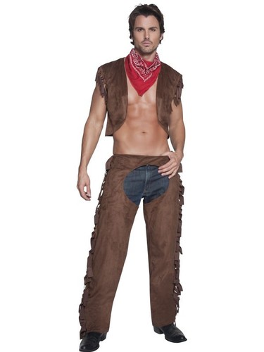 Fever Male Ride Em High Cowboy Adult Mens Smiffys Fancy Dress Costume