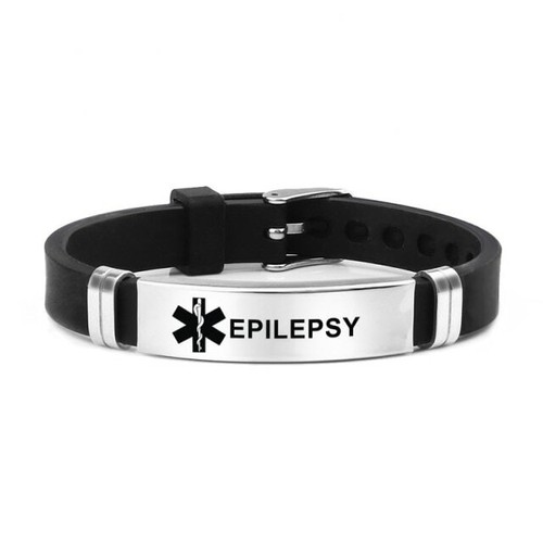 Medizinisches Alarm-ID-Armband Laser graviert Typ 1 Typ 2 Diabetes Einstellbare